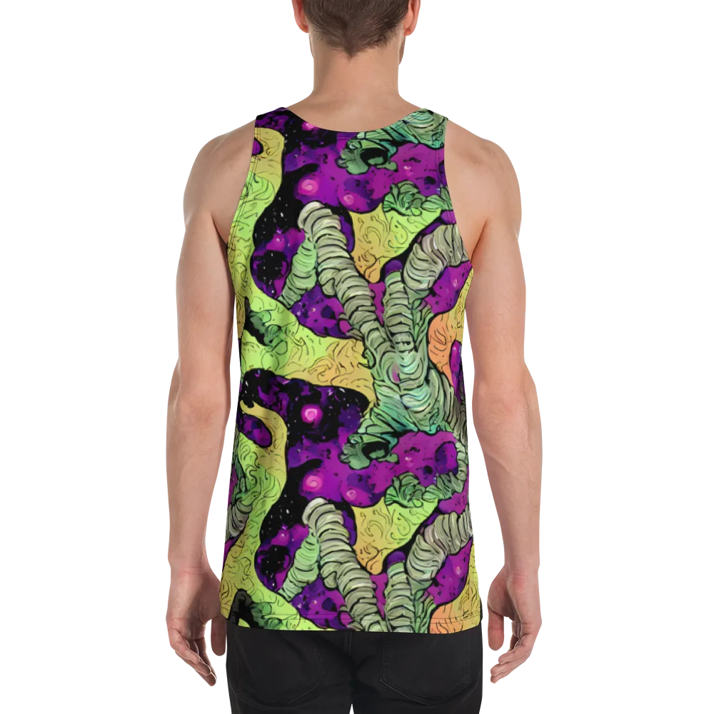 Midnight Tropica on Men's Tank Top — Back