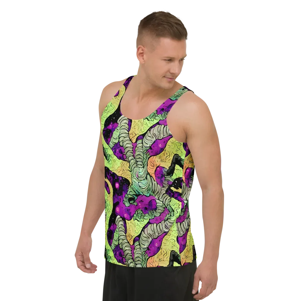 Midnight Tropica on Men's Tank Top — Left Front