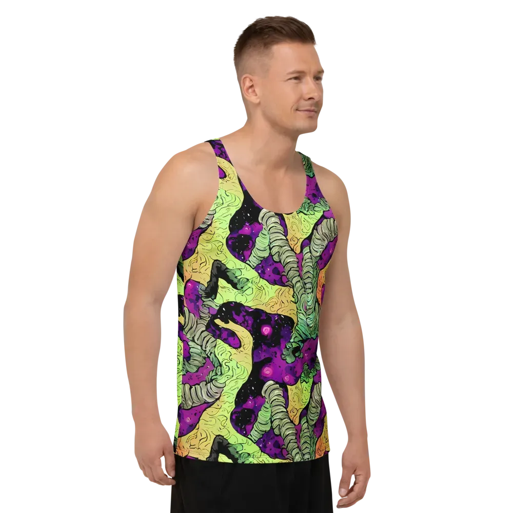 Midnight Tropica on Men's Tank Top — Right Front