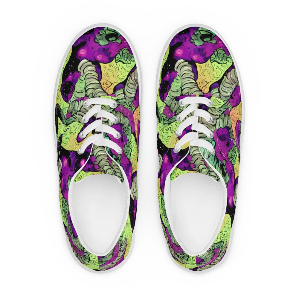 Midnight Tropica on Men's Lace-Up Canvas Shoes — Front