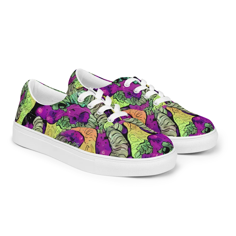 Midnight Tropica on Men's Lace-Up Canvas Shoes — Right Front
