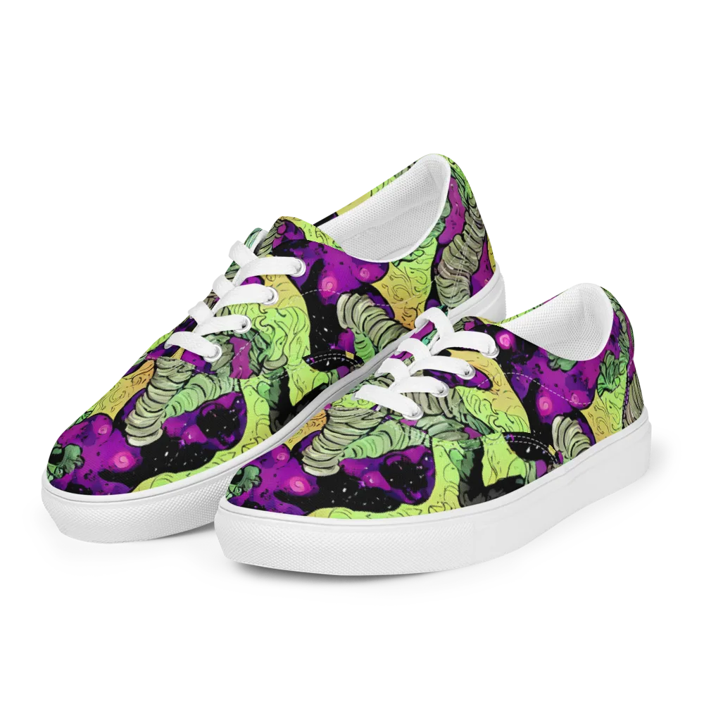 Midnight Tropica on Men's Lace-Up Canvas Shoes — Left Front