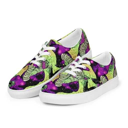 Midnight Tropica on a Men's Lace-Up Canvas Shoes