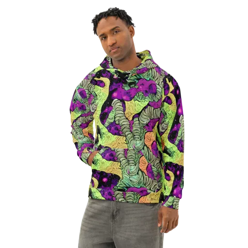 Midnight Tropica on a Cotton Hoodie