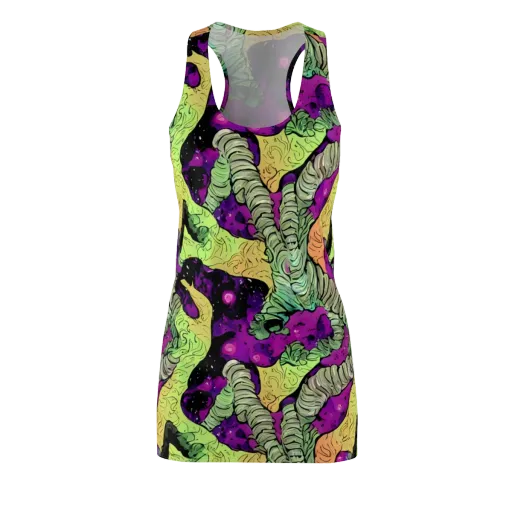 Midnight Tropica on a Racerback Dress