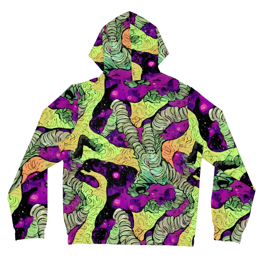 Midnight Tropica on Women's Full-Zip Hoodie — Back