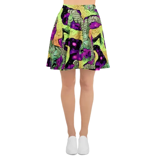 Midnight Tropica on a Skater Skirt