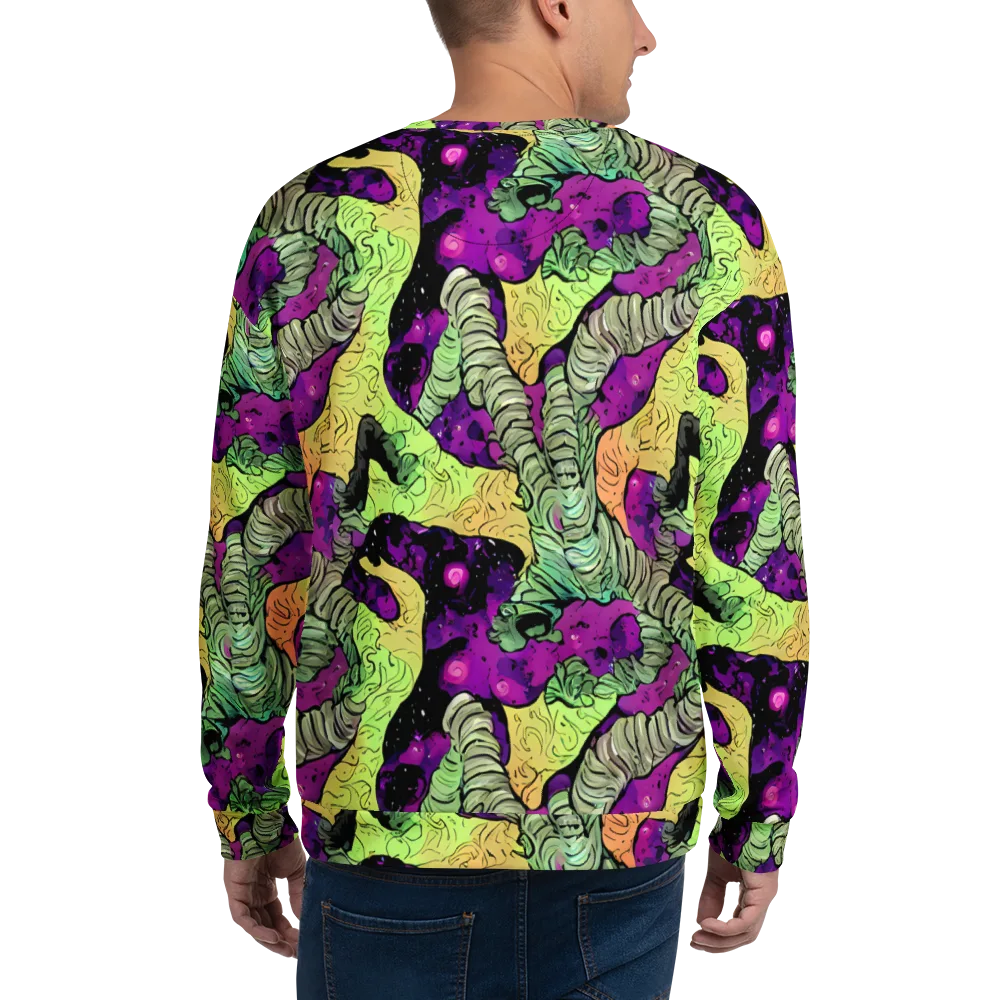 Midnight Tropica on Sweatshirt — Back