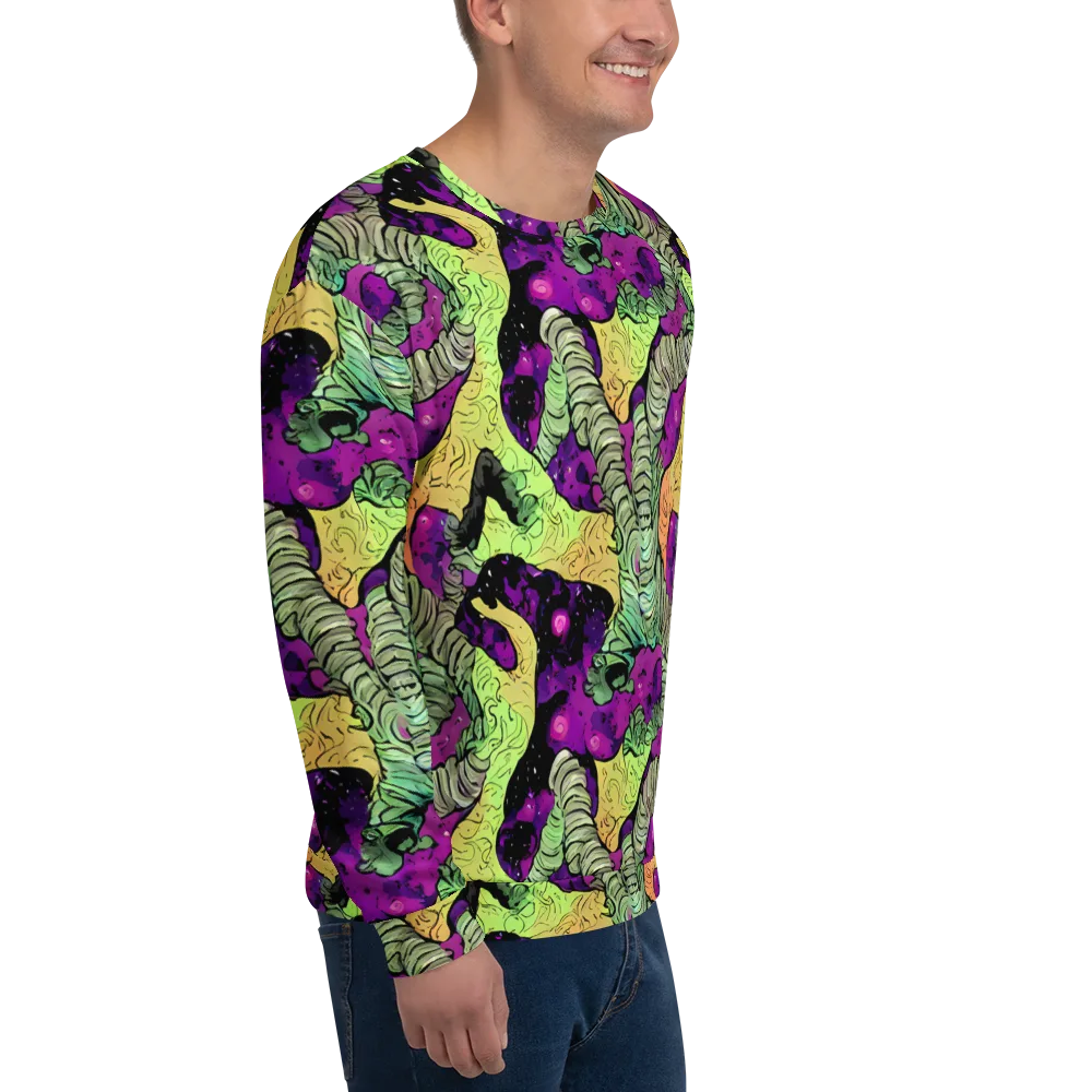 Midnight Tropica on Sweatshirt — Right Front