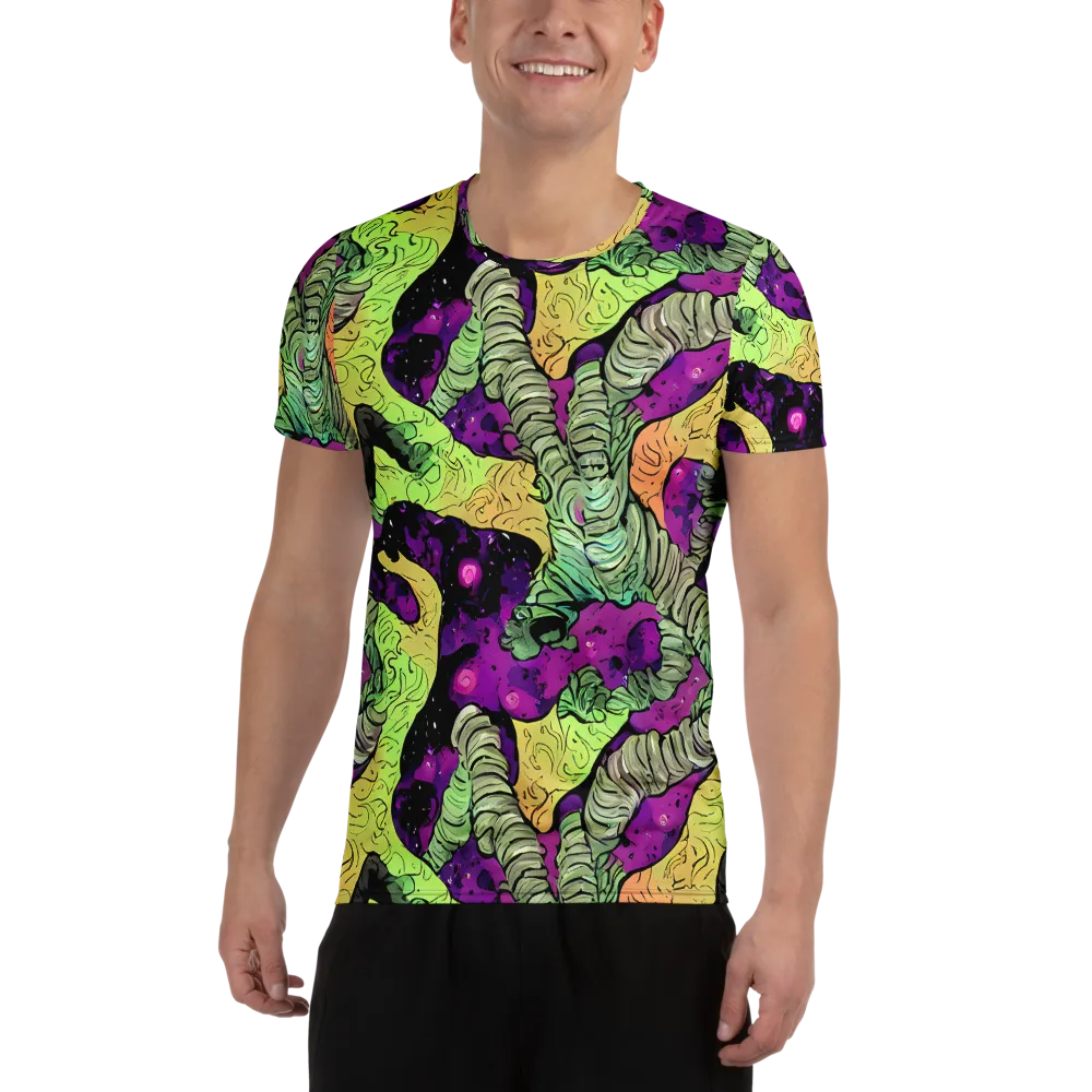 Midnight Tropica on Men's Athletic T-Shirt — Front