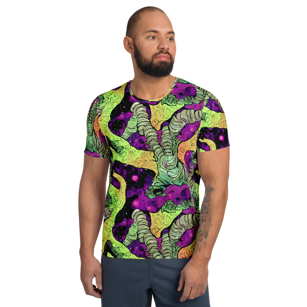 Midnight Tropica on Men's Athletic T-Shirt — Front