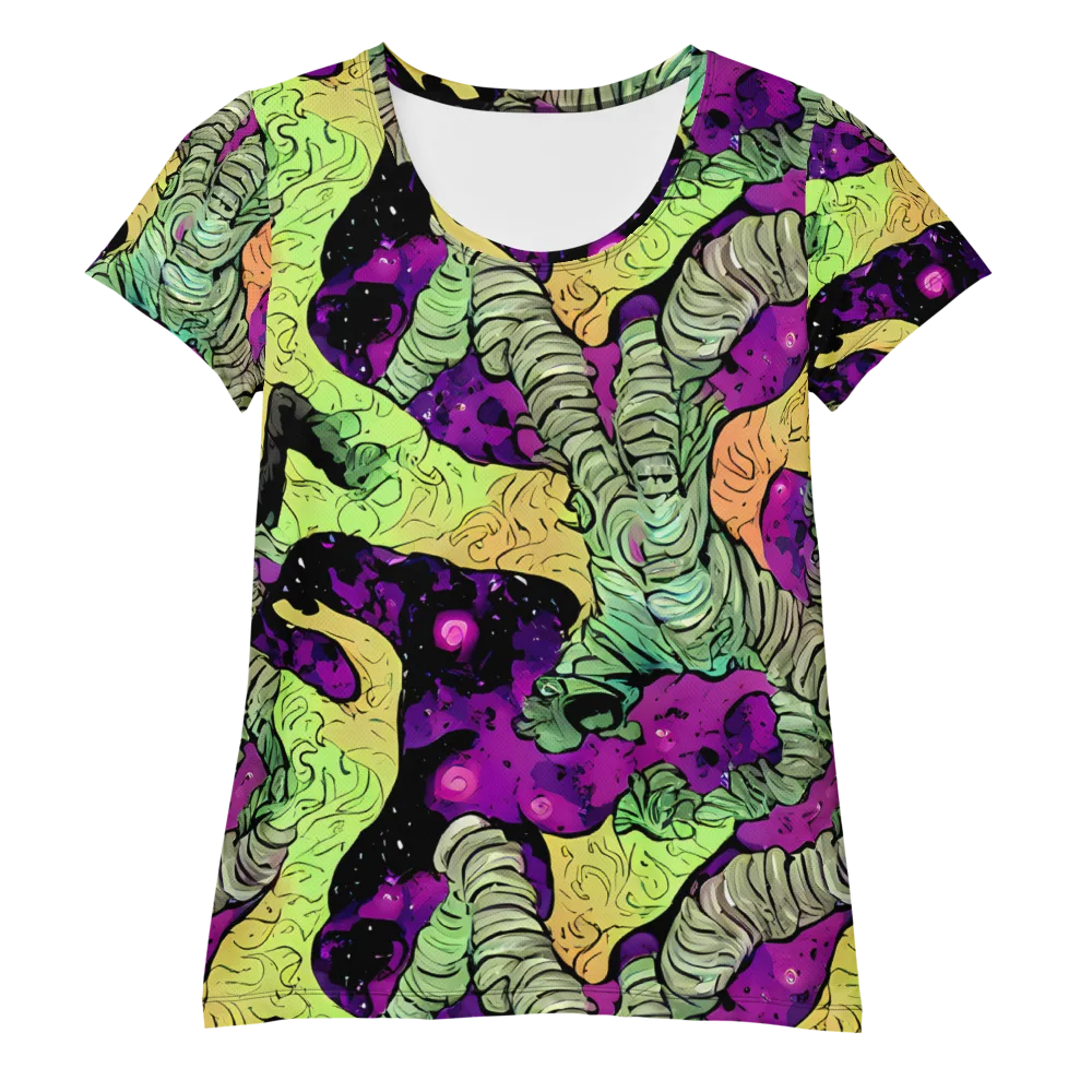 Midnight Tropica on Women's Athletic T-Shirt — Front