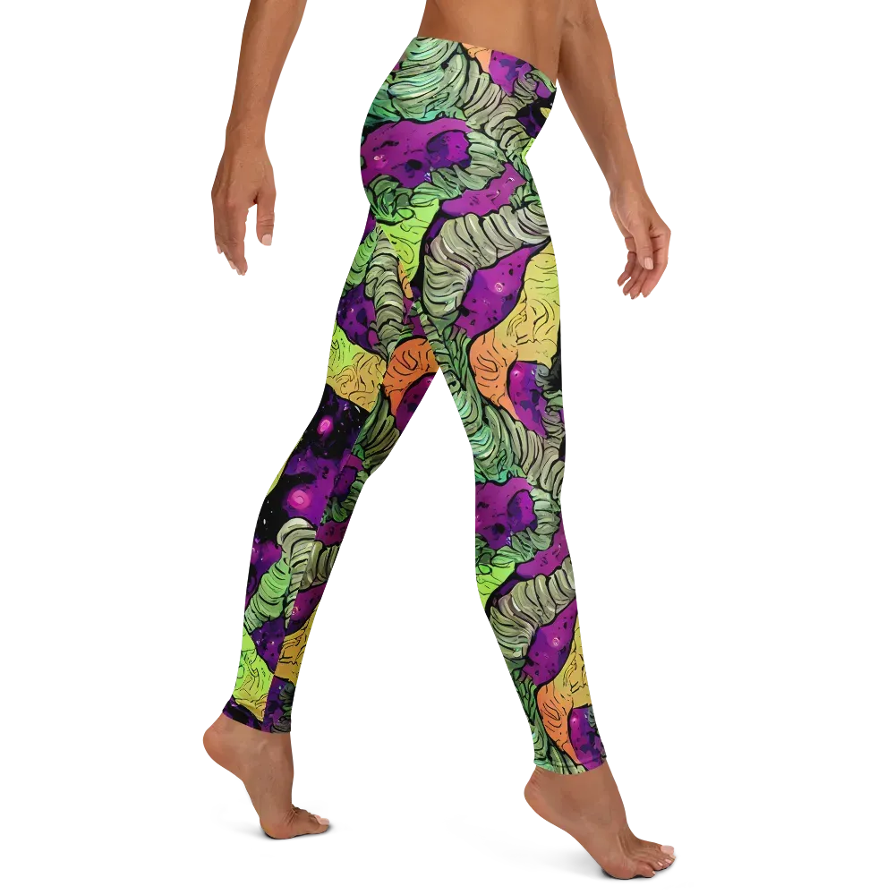 Midnight Tropica on Leggings — Right