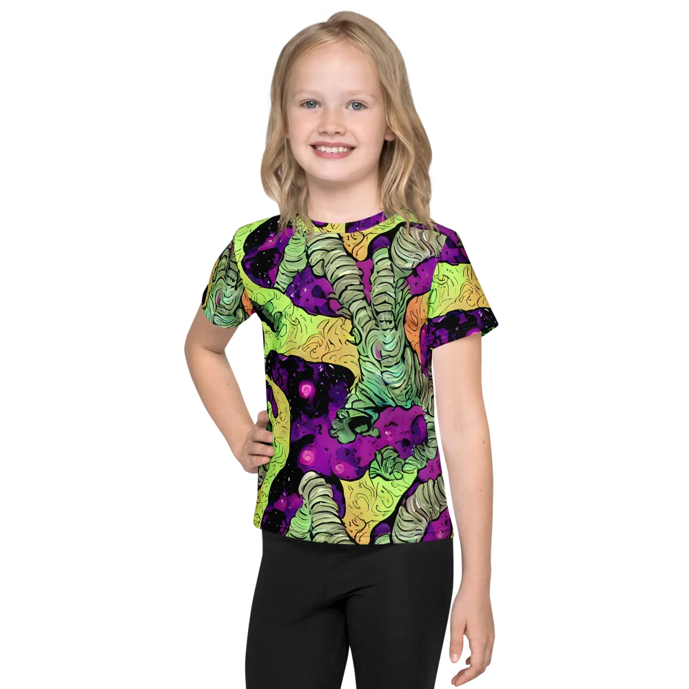 Midnight Tropica on Kids Crew Neck T-Shirt — Front