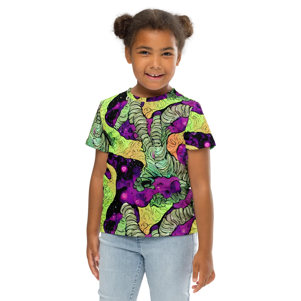 Midnight Tropica on Kids Crew Neck T-Shirt — Front