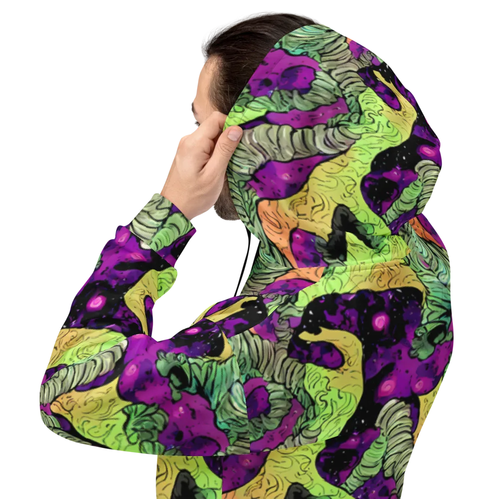 Midnight Tropica on Hoodie — Back