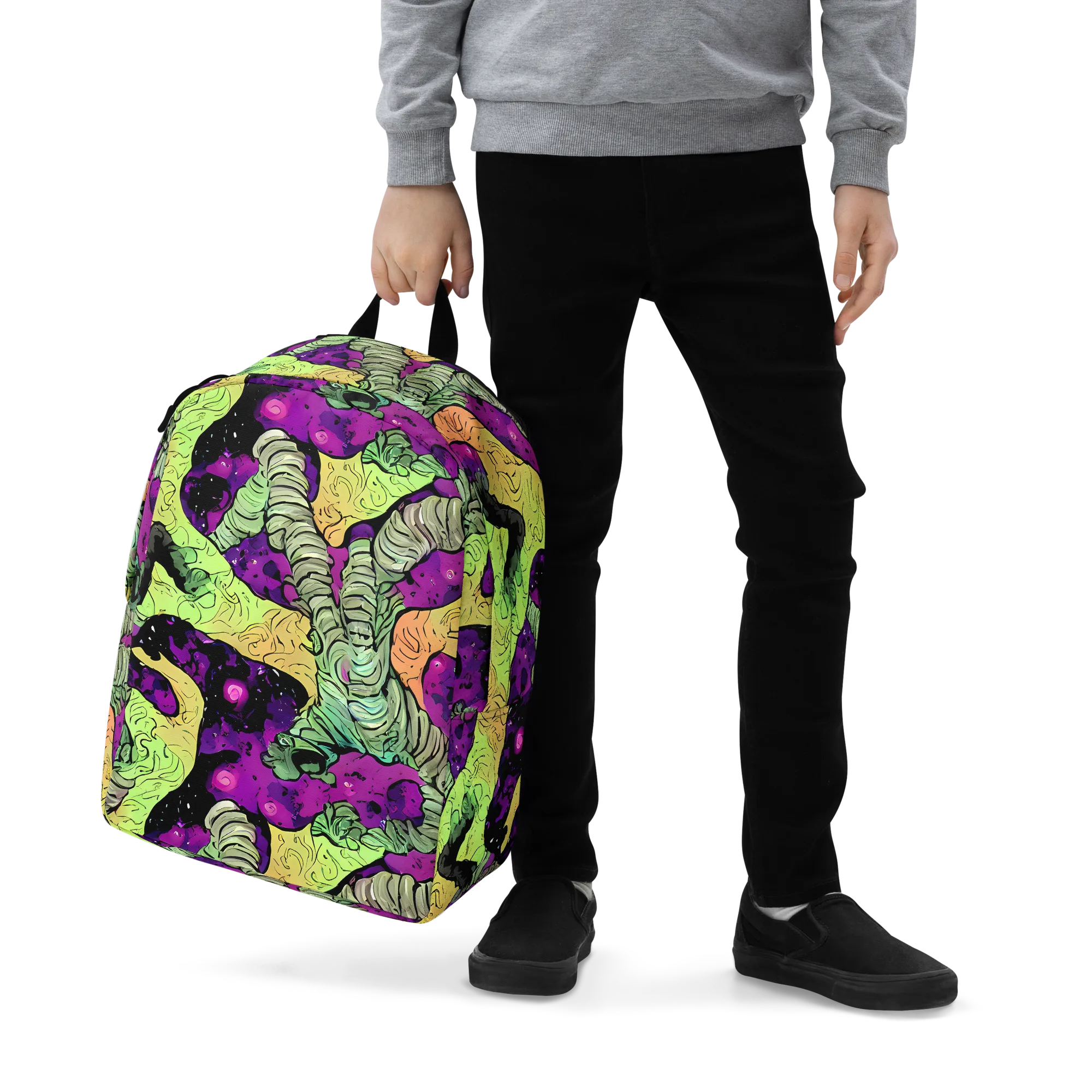 Midnight Tropica on Minimalist Backpack — Zoomed-in