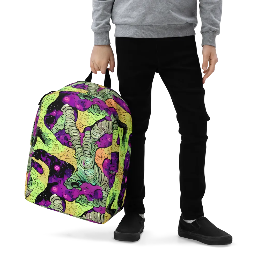 Midnight Tropica on Minimalist Backpack — Zoomed-in