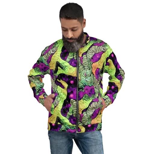 Midnight Tropica on a Bomber Jacket