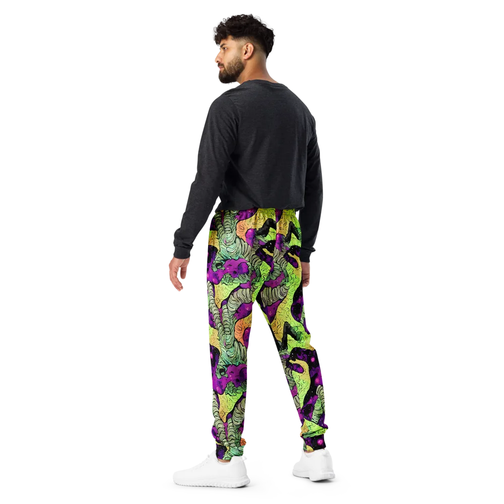 Midnight Tropica on Men's Joggers — Back