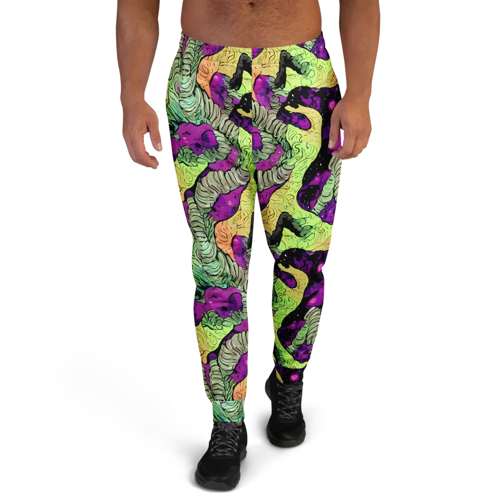 Midnight Tropica on Men's Joggers — Front