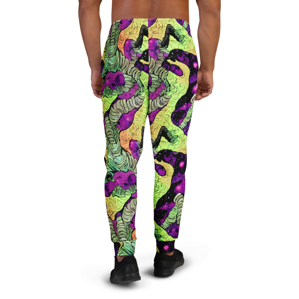Midnight Tropica on Men's Joggers — Back