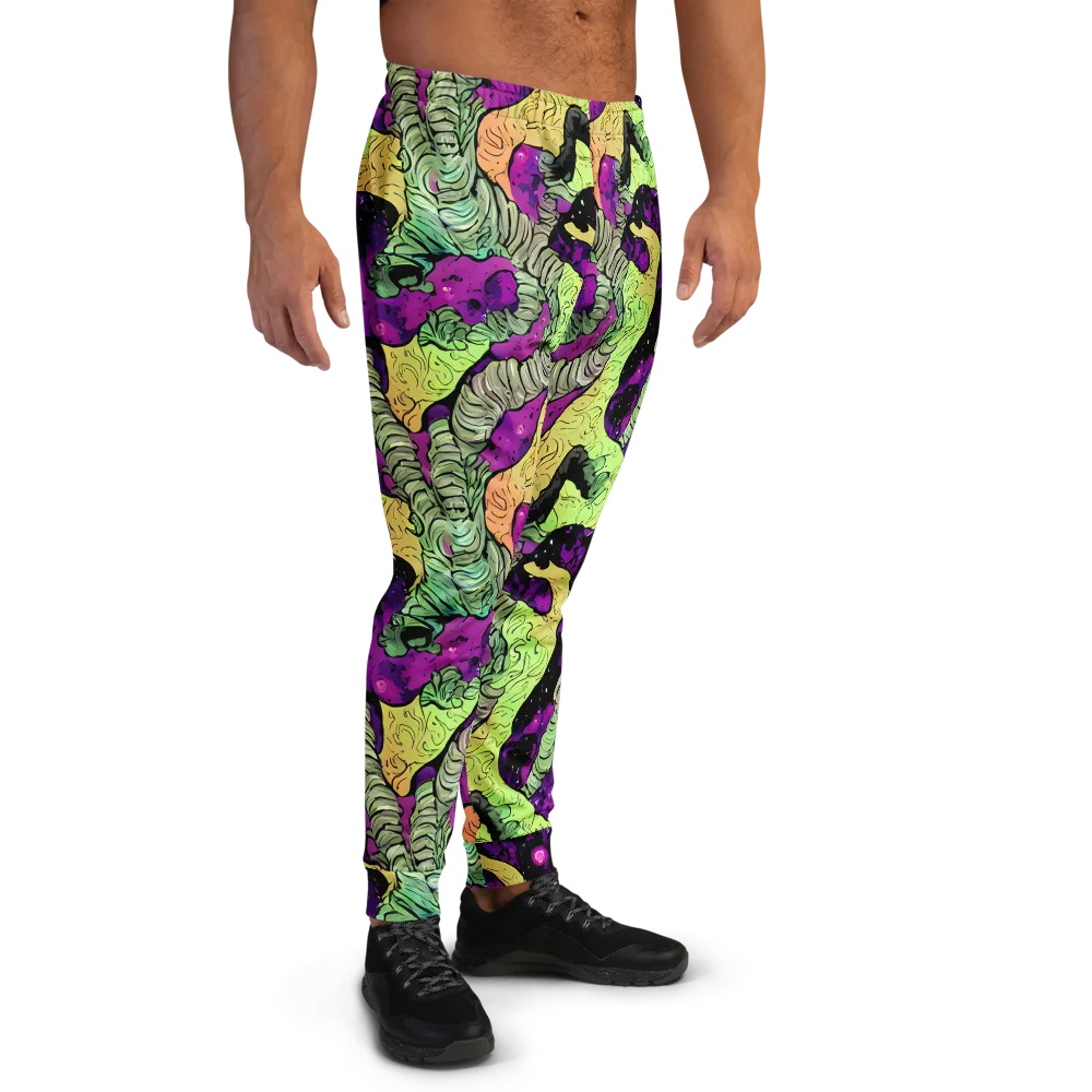 Midnight Tropica on Men's Joggers — Right