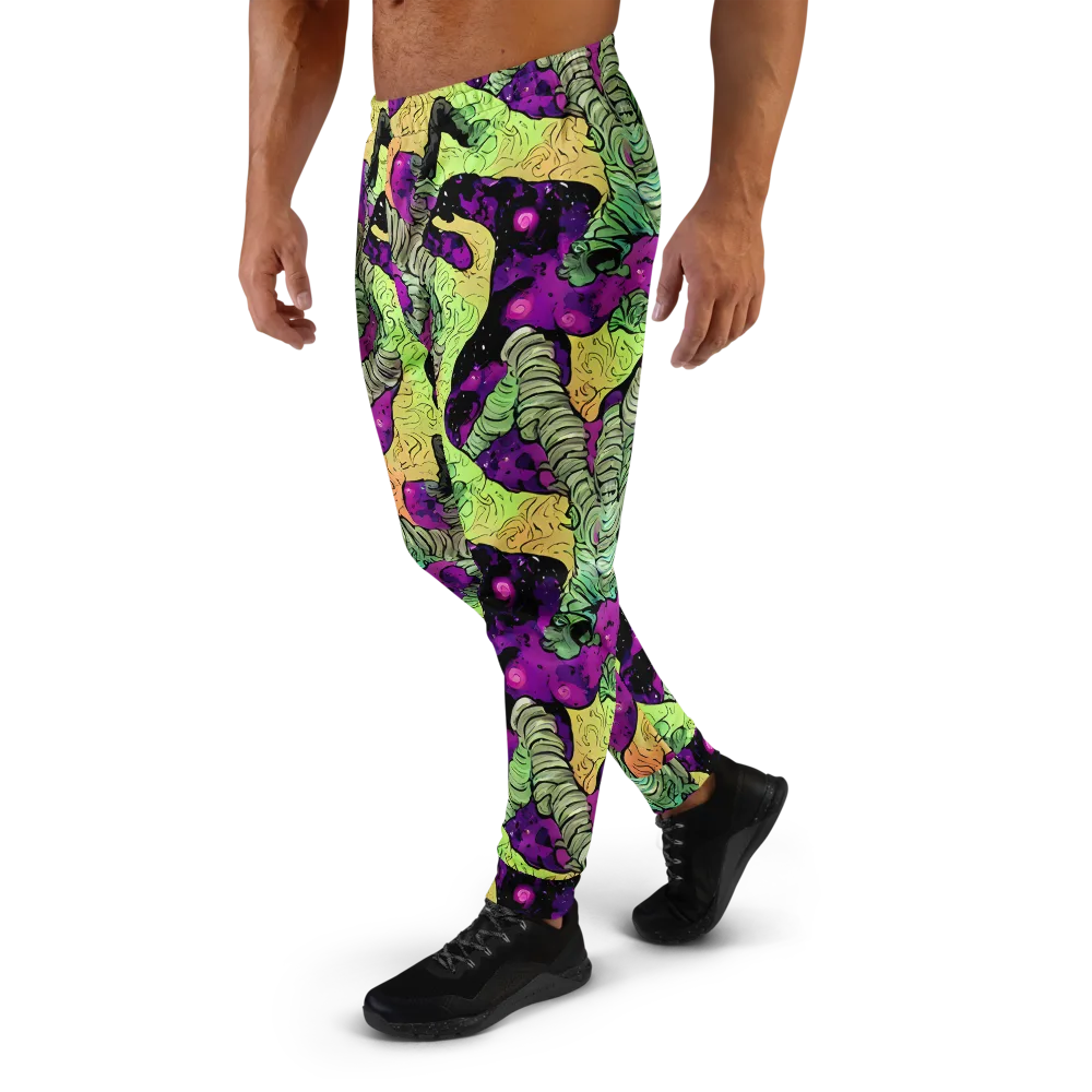 Midnight Tropica on Men's Joggers — Left
