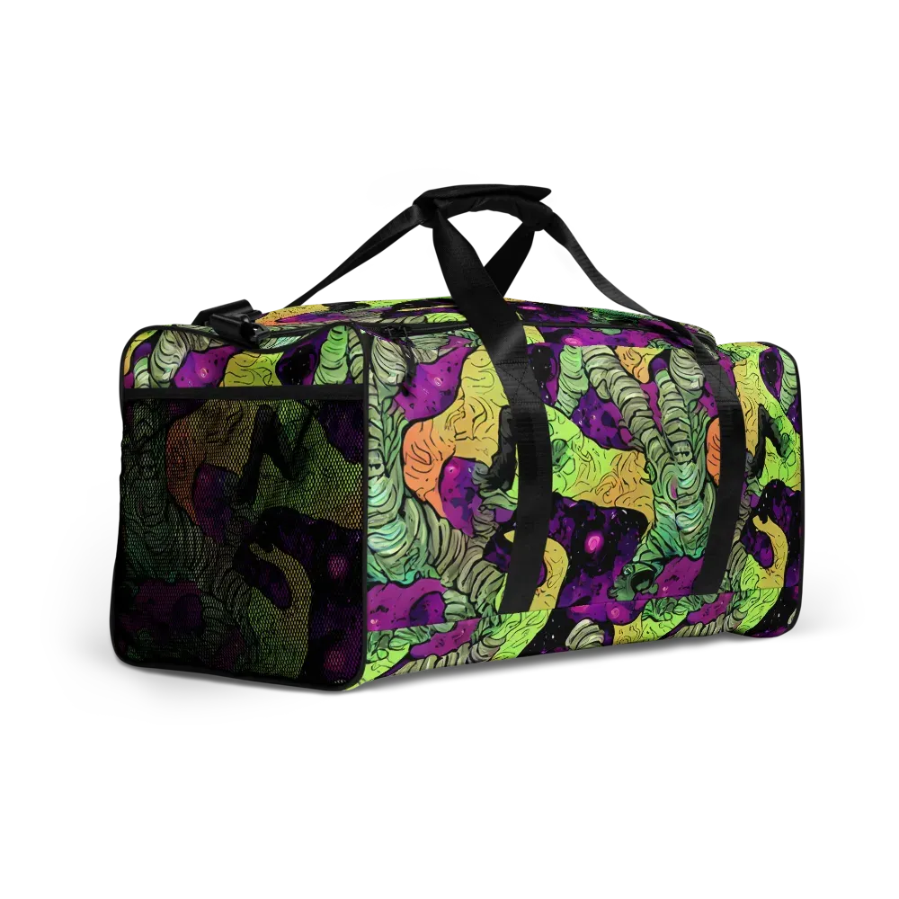 Midnight Tropica on Duffle Bag — Right Front