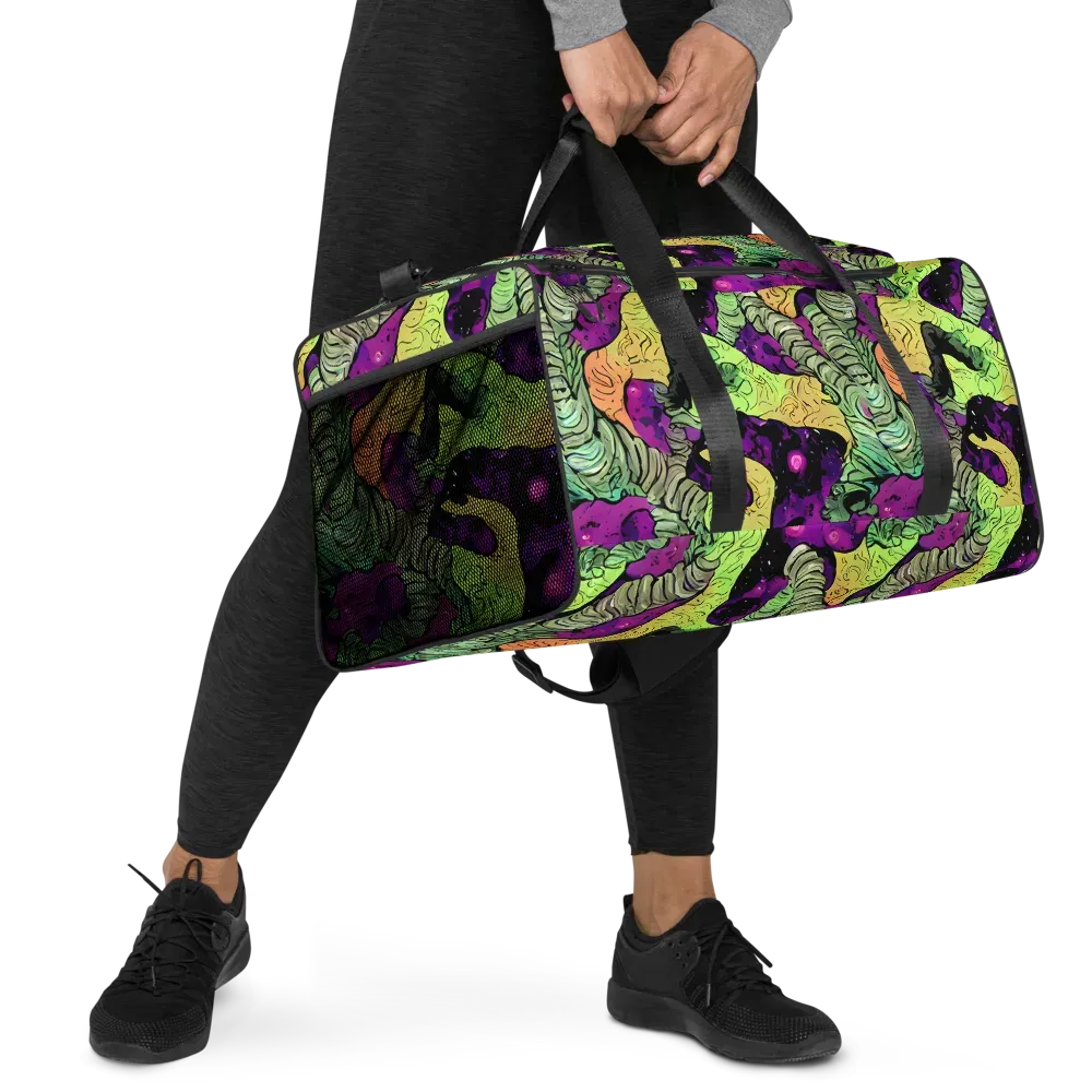 Midnight Tropica on Duffle Bag — Right Front