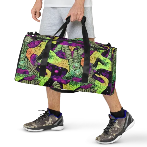 Midnight Tropica on a Duffle Bag