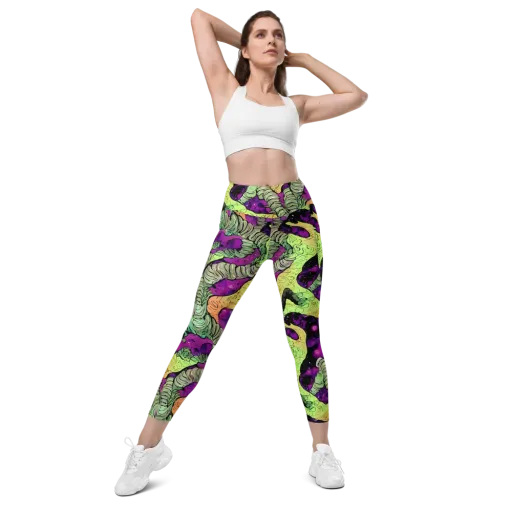 Midnight Tropica on a Leggings with Pockets