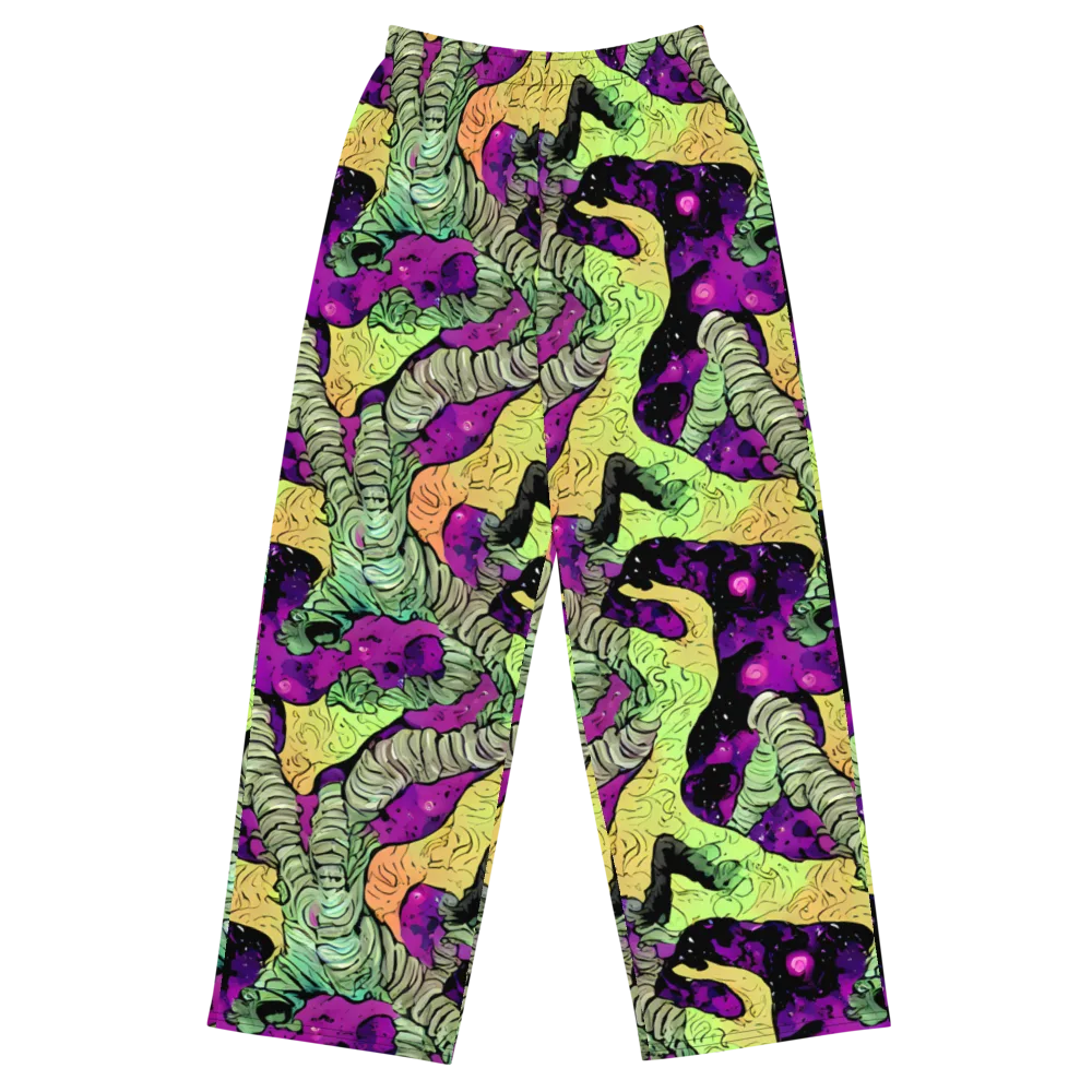 Midnight Tropica on Wide-Leg Pants — Front