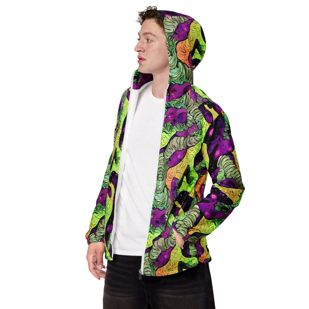 Midnight Tropica on Men's Windbreaker — Left Front