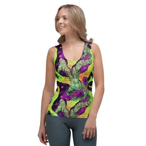 Midnight Tropica on a Women's Tank Top