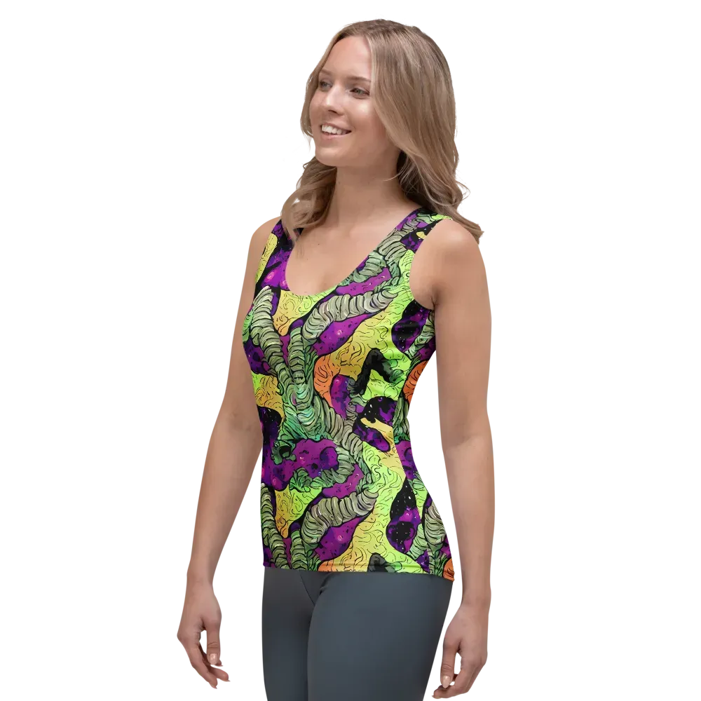 Midnight Tropica on Women's Tank Top — Left Front