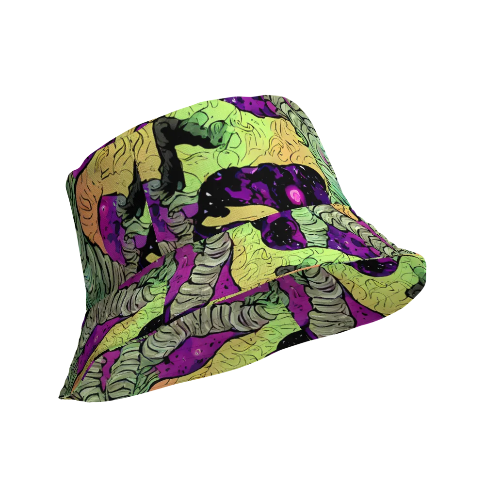 Midnight Tropica on Reversible Bucket Hat — Product details Outside