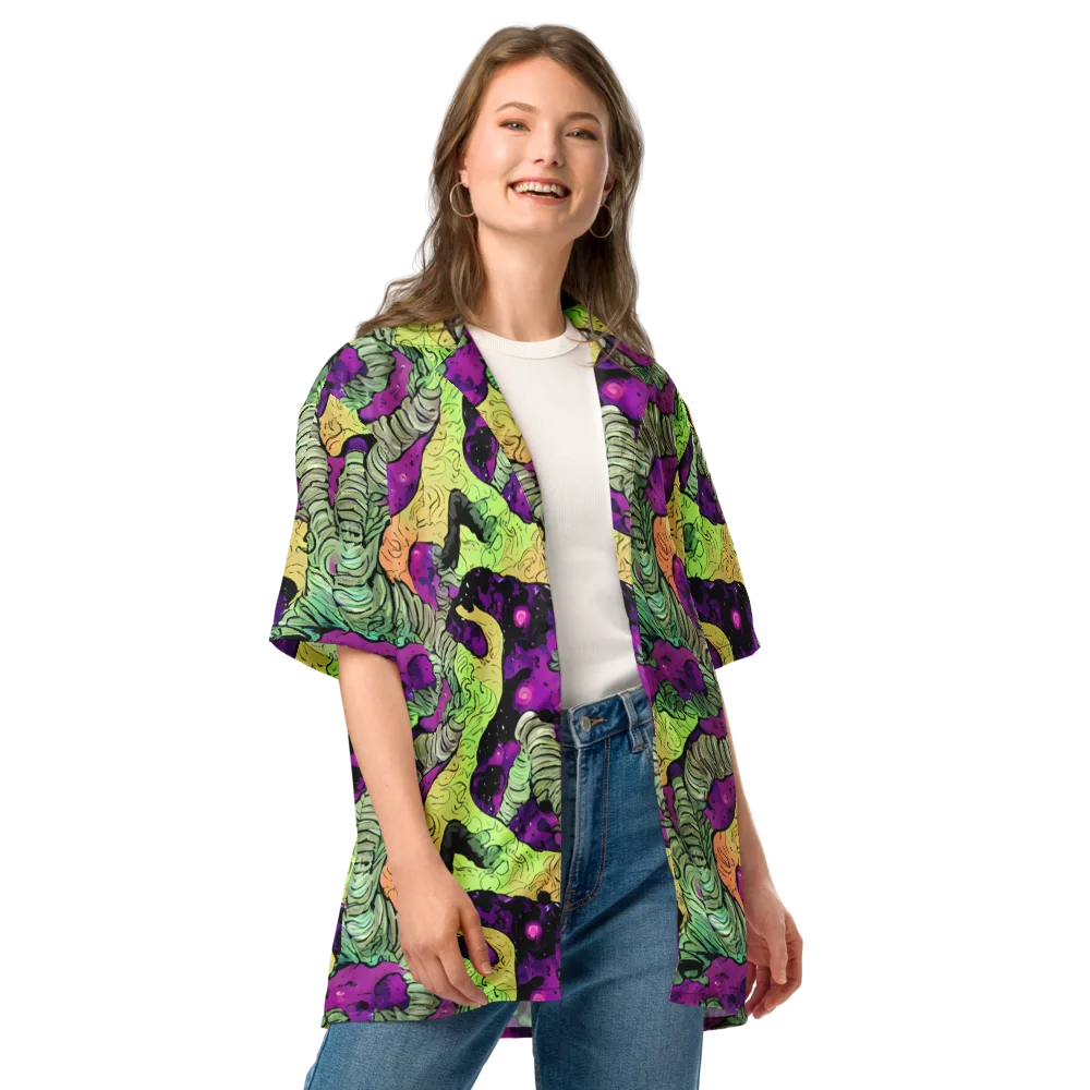 Midnight Tropica on Button Shirt — Front