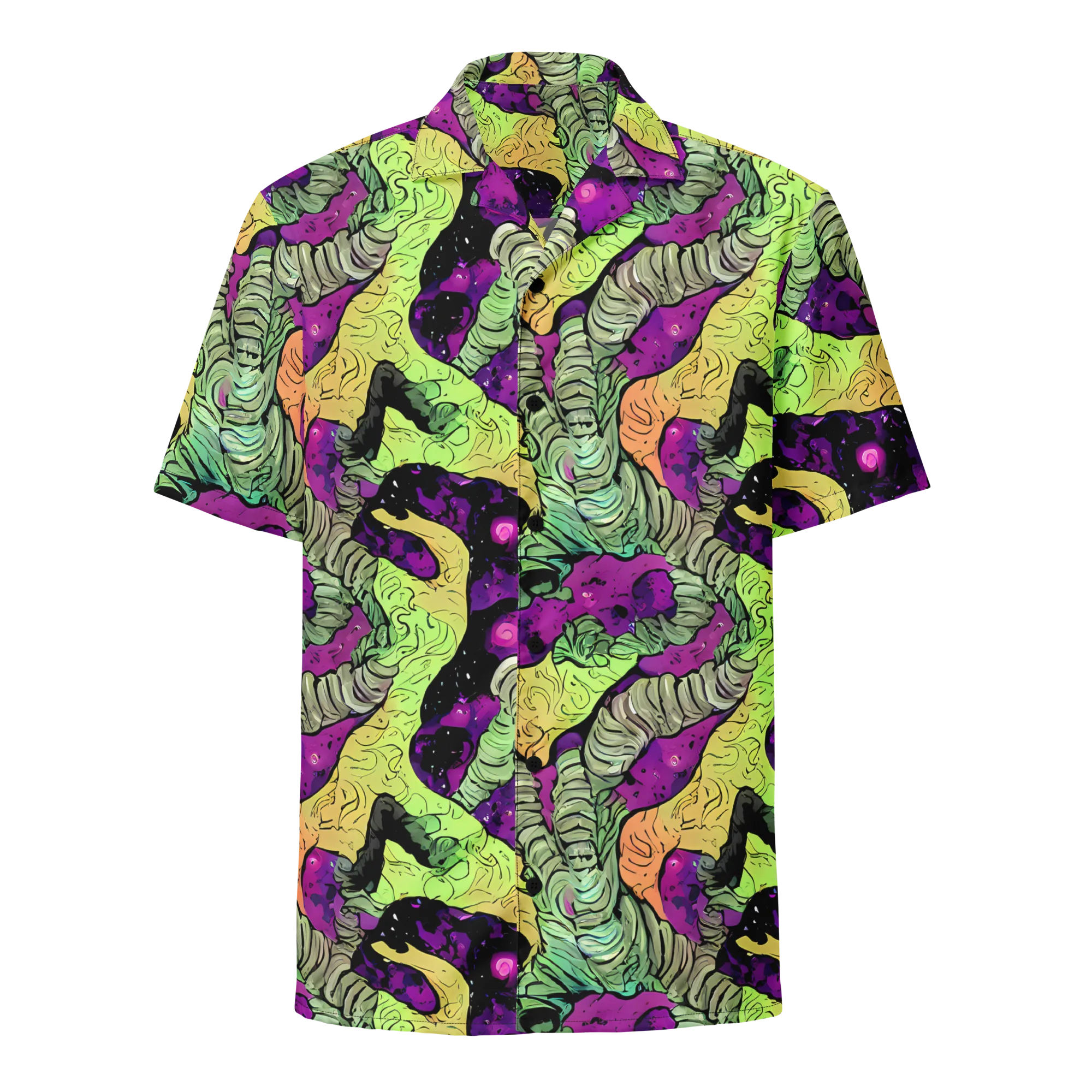 Midnight Tropica on Button Shirt — Front