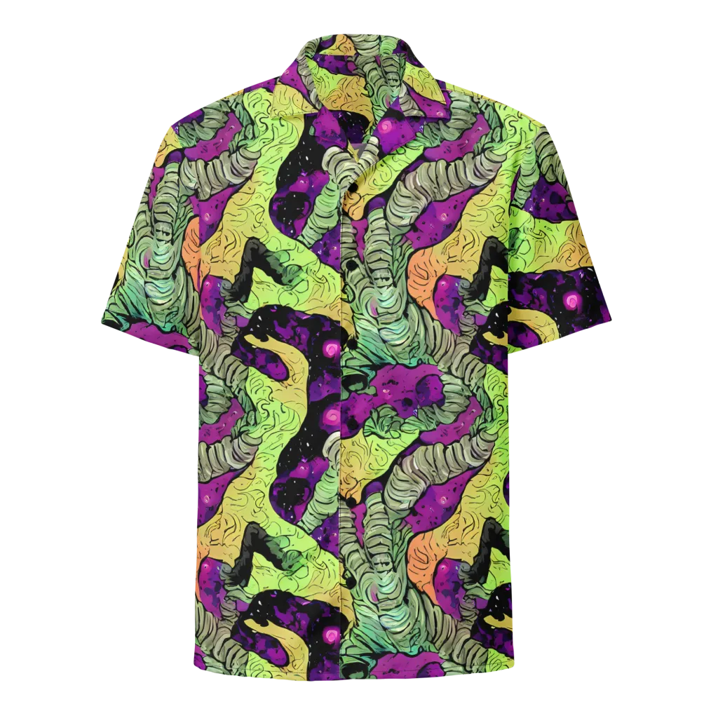 Midnight Tropica on Button Shirt — Front