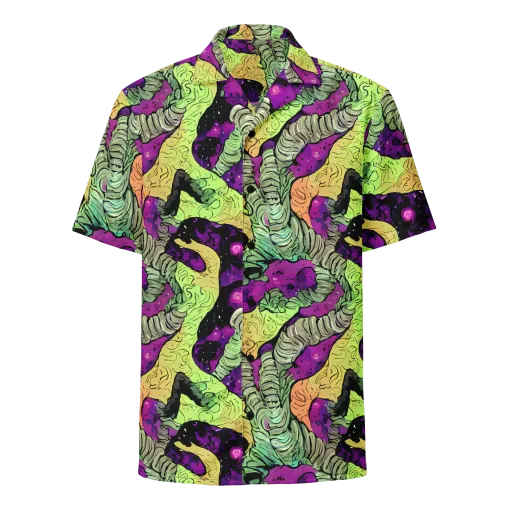 Midnight Tropica on a Button Shirt