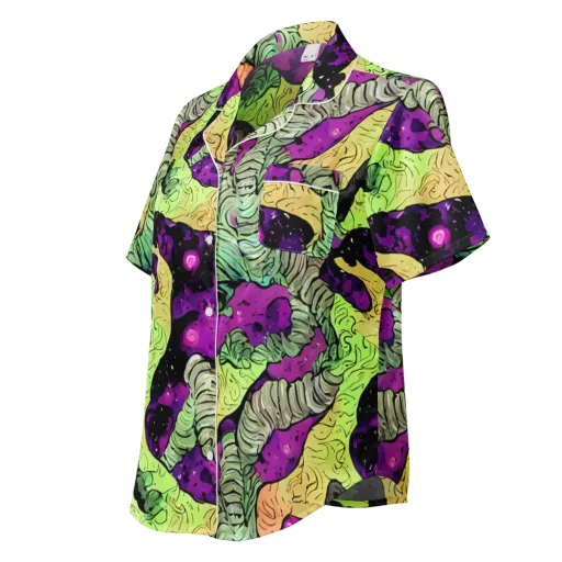 Midnight Tropica on a Women's Short Sleeve Pajama Top