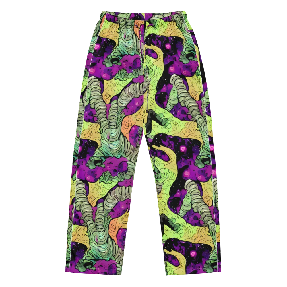 Midnight Tropica on Women's Pajama Pants — Front