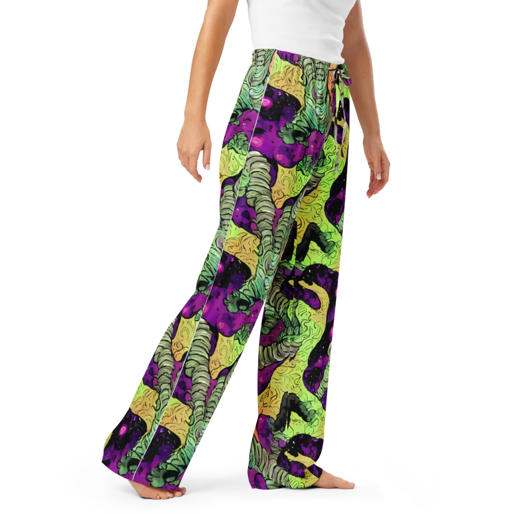 Midnight Tropica on Women's Pajama Pants — Right Front