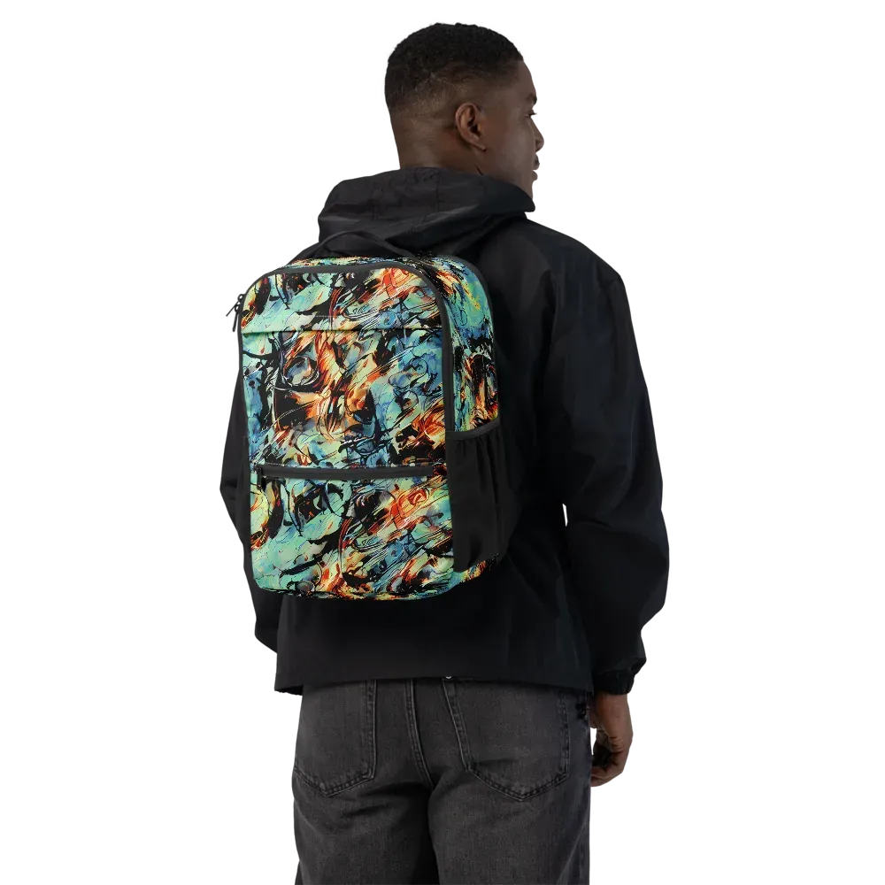 Tidal Flame on Utility Backpack — Back