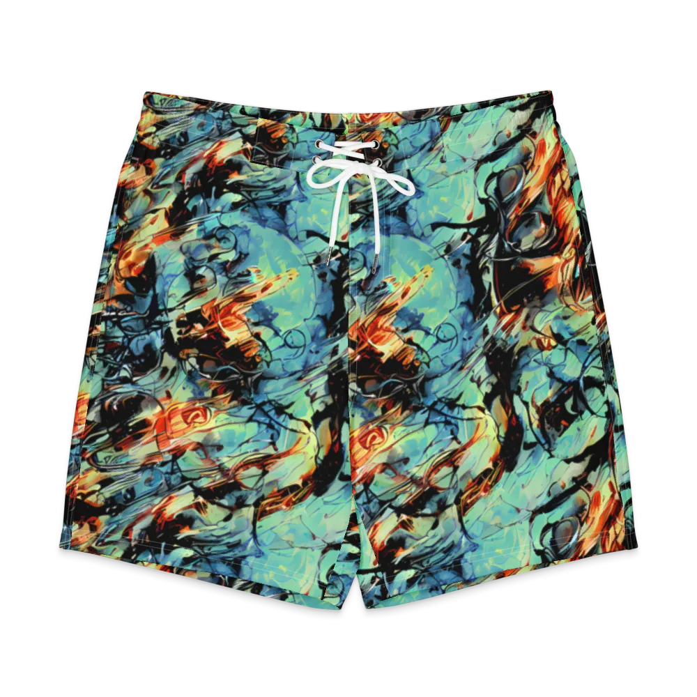 Tidal Flame on Men's Board Shorts — Front