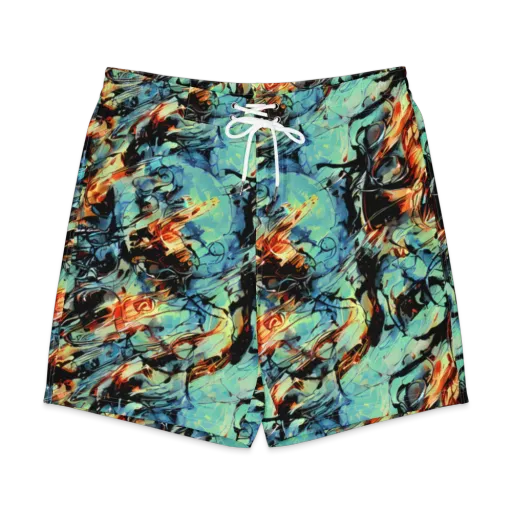 Tidal Flame on a Men's Board Shorts