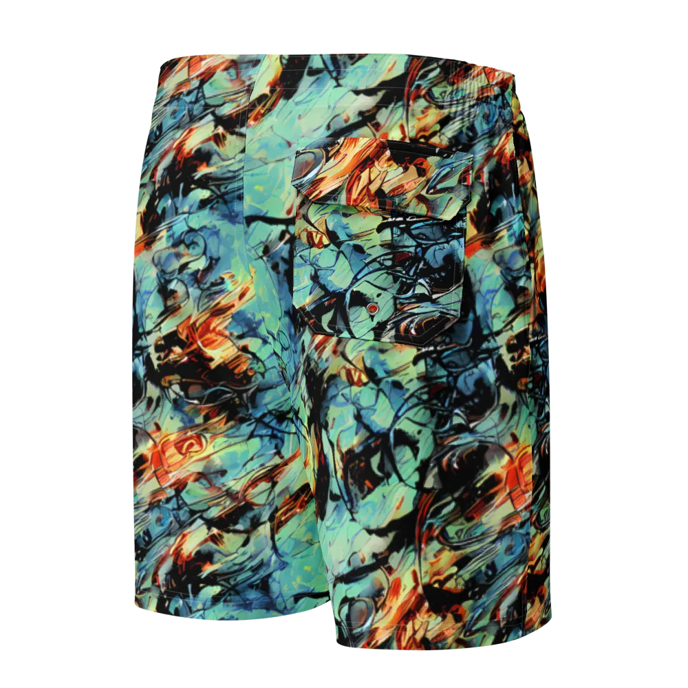 Tidal Flame on Men's Board Shorts — Back