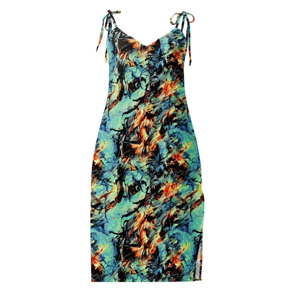 Tidal Flame on Slip Dress — Front