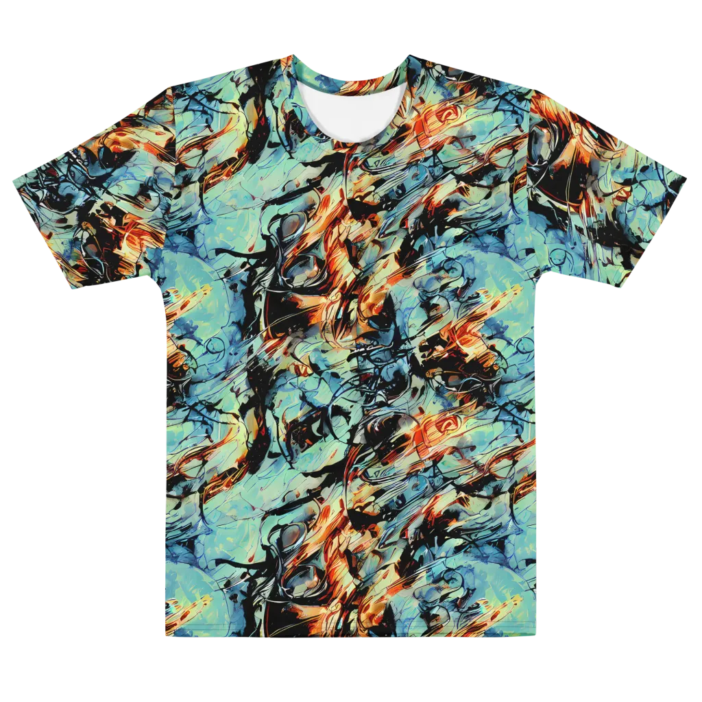 Tidal Flame on Men's Cotton Crew Neck T-Shirt — Front
